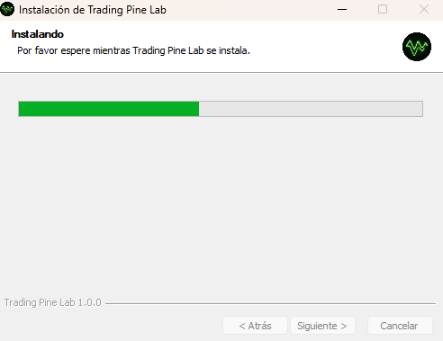 Progreso de la instalación