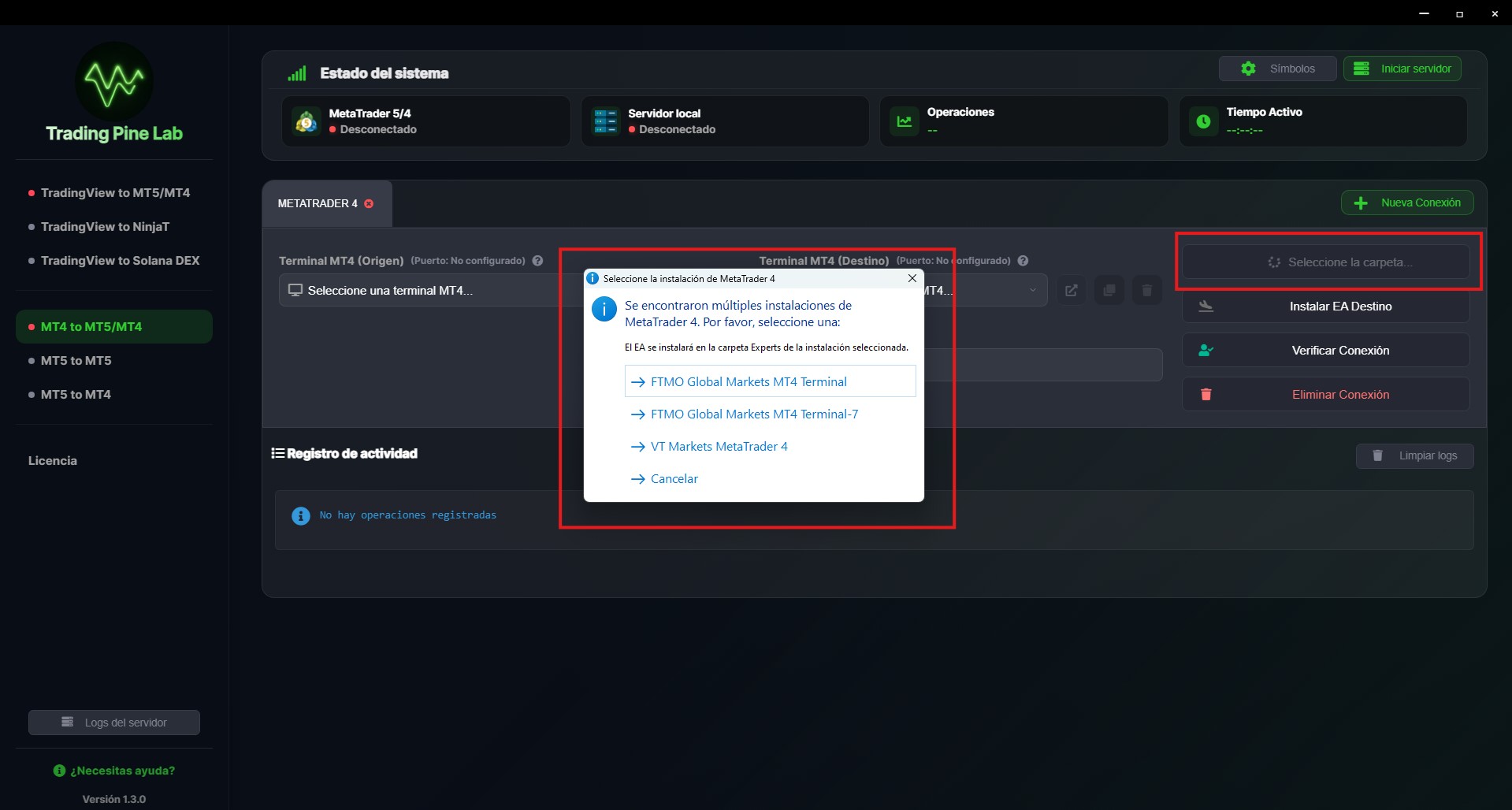 Configuración de alerta TradingView