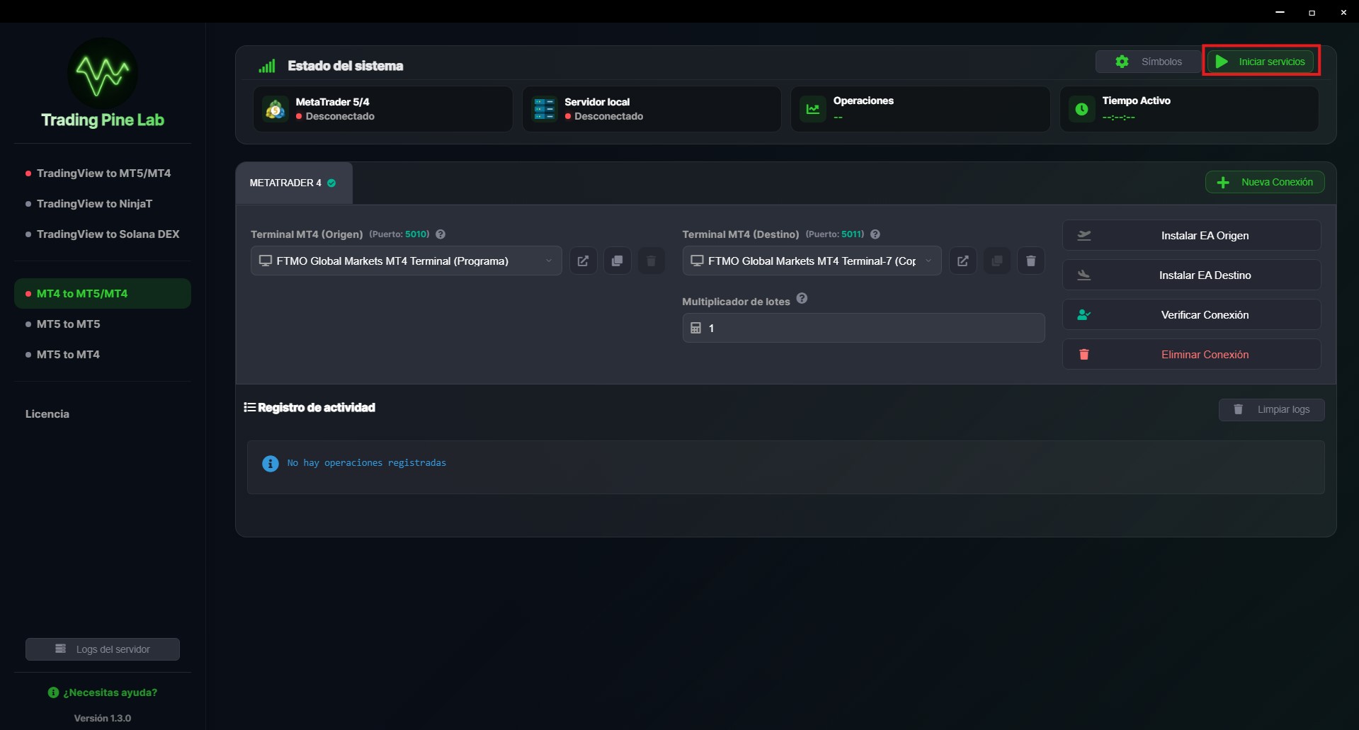 Configuración de alerta TradingView