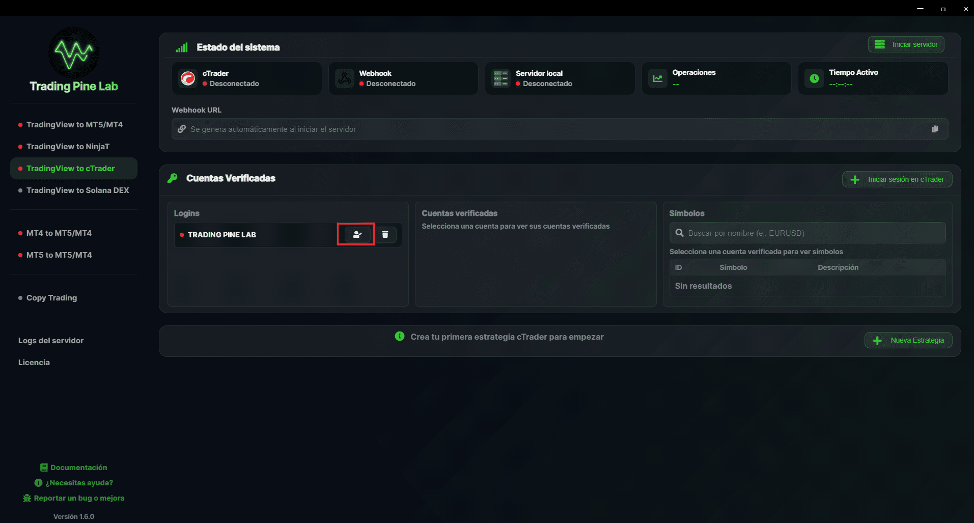 Verificación de conexión MT4