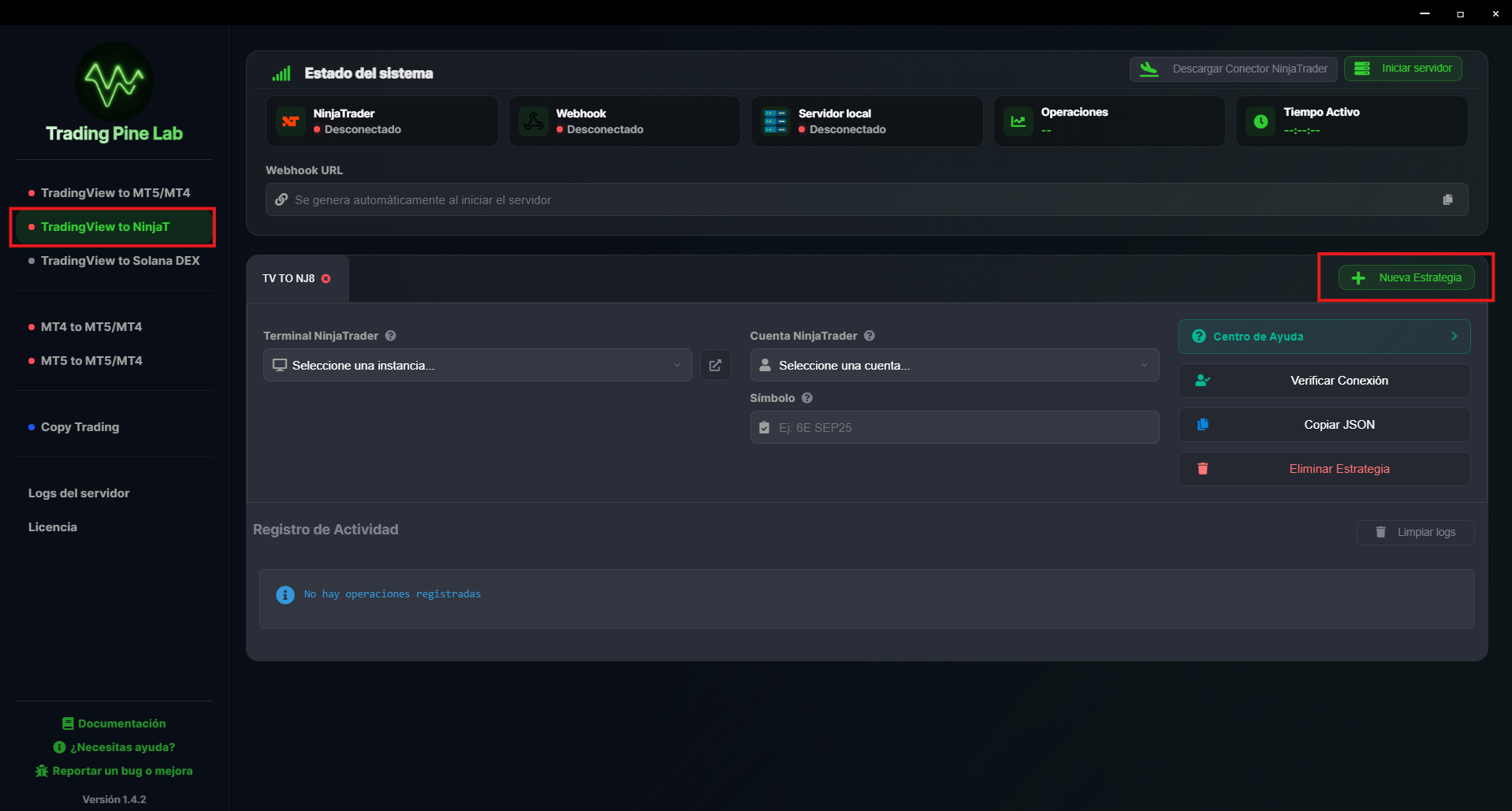 Configuración de credenciales MT5