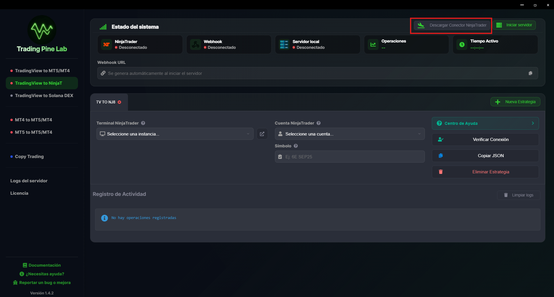 Verificación de conexión MT4