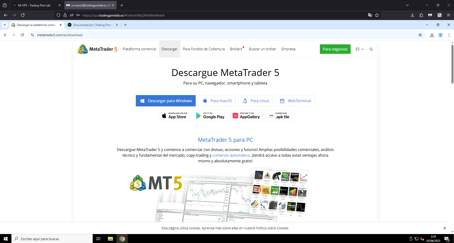 Instalar Trading Pine Lab